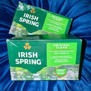 Irish Spring Original Clean 12 hour fresh deodorant soap with flaxseed oil